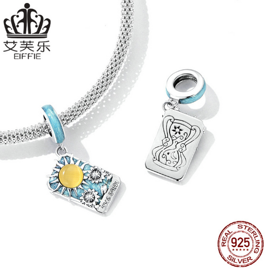 Avelle Original The Sun Tarot Card Pendant Bracelet Sterling Silver S925