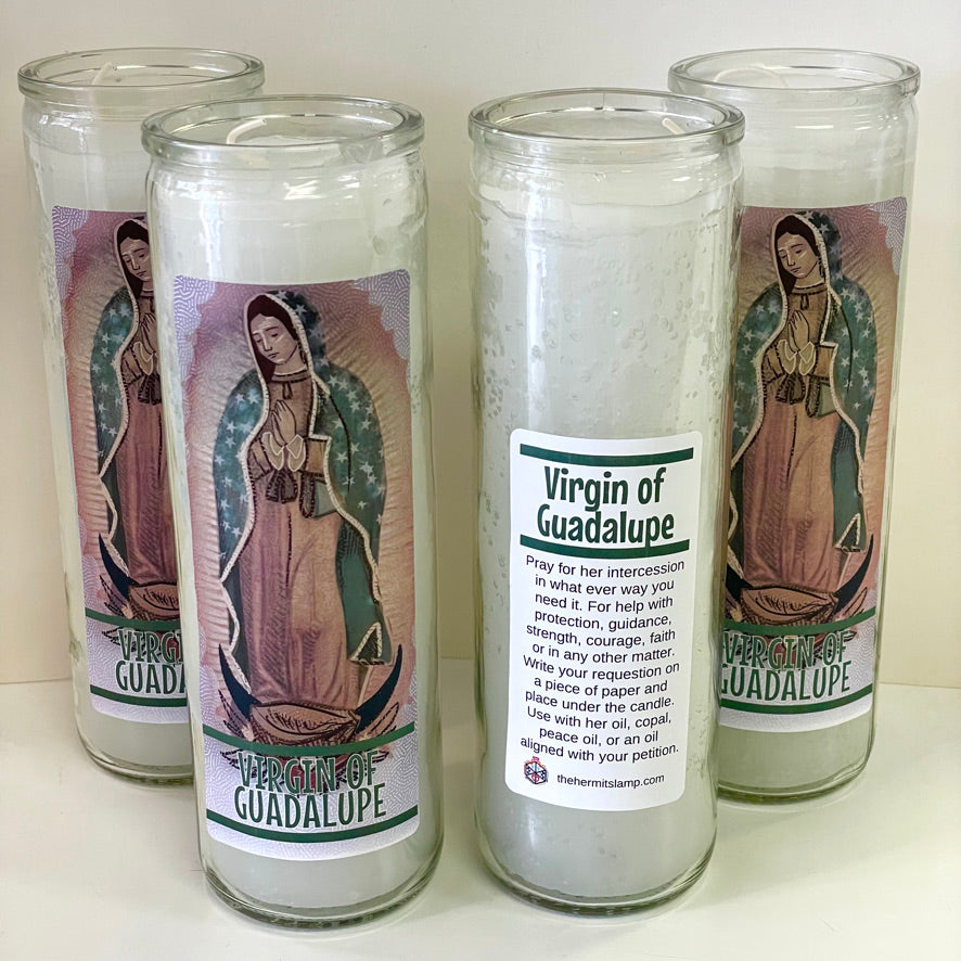 The Hermits Lamp 7 Day Candle - Virgin of Guadalupe