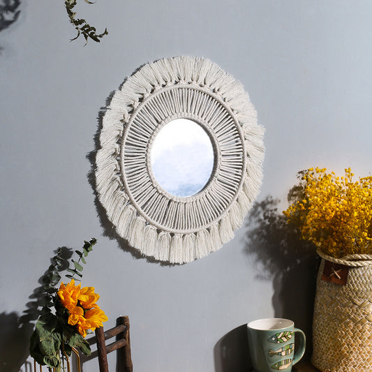 Boho Round Wall Mirror Mural