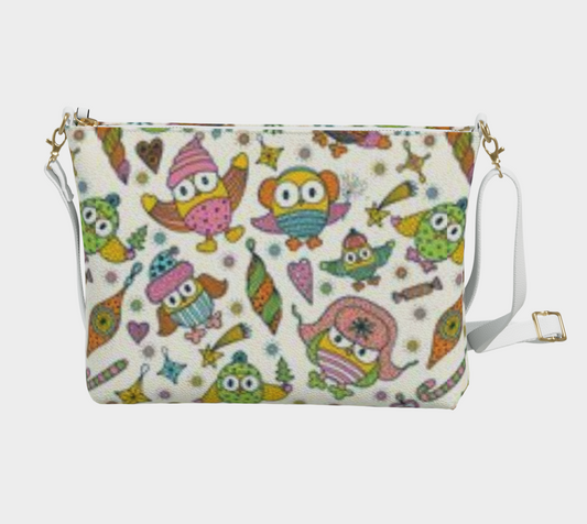 Karma Kustoms-Vegan Leather-Crossbody Purse-Winter Owls