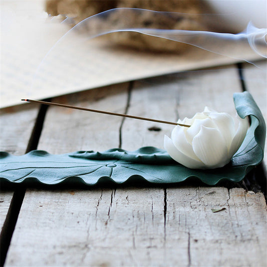 Ceramic Lotus Incense Holder