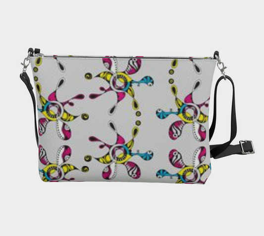 Karma Kustoms-Vegan Leather-Crossbody Purse-Floral Surrealism