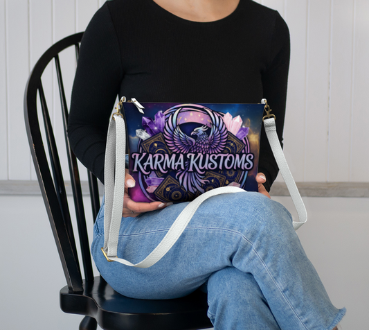 Karma Kustoms Logo Vegan Leather Crossbody Purse
