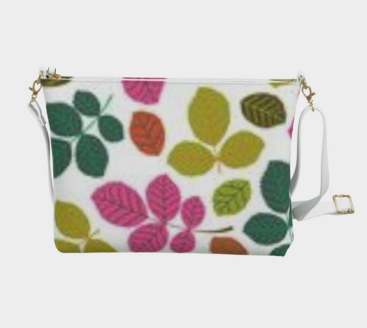 Karma Kustoms-Vegan Leather-Crossbody Purse-Colorful Leaves