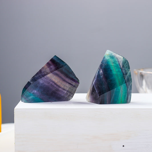 Rainbow Fluorite Polyhedron Stones and Crystals