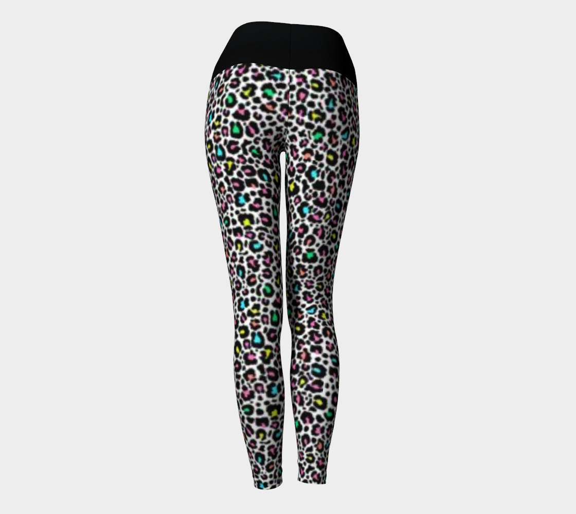 Karma Kustoms Neon Leopard Print Yoga Leggings