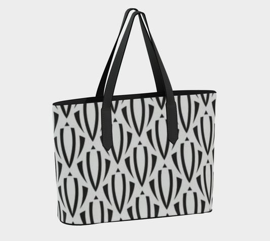 Karma Kustoms-Vegan Leather Tote Bag-Art Deco Vibe!
