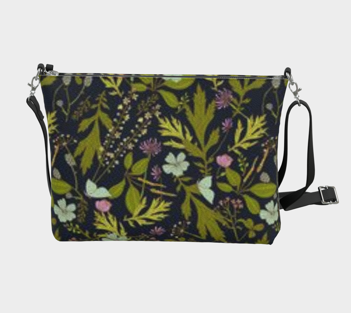 Karma Kustoms-Vegan Leather-Crossbody Purse-Meadow At Night