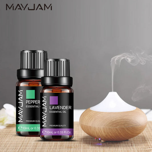 MAYJAM 10ML Lavender Lemongrass Jasmine Vanilla Eucalyptus Rose Lemon Essential Oil