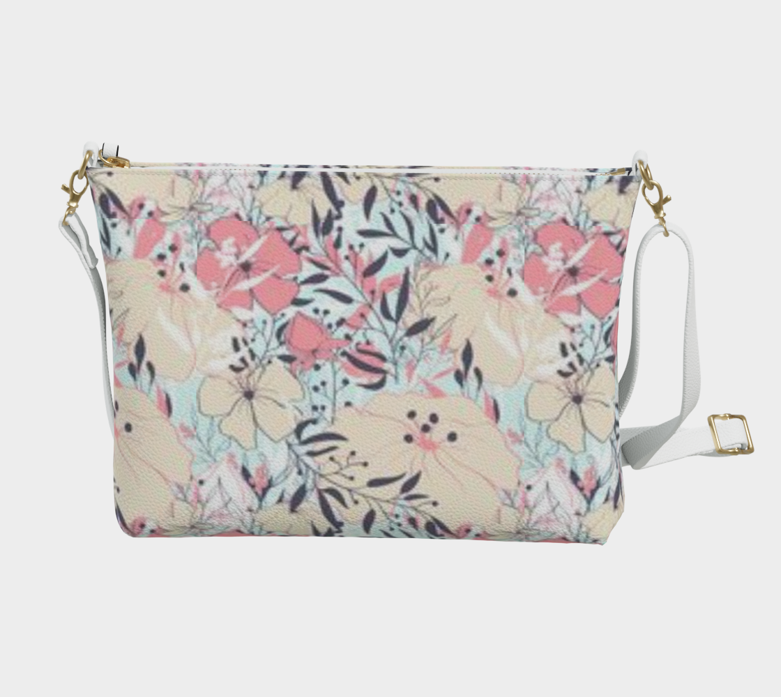 Karma Kustoms-Vegan Leather-Crossbody Purse-Vintage Flowers