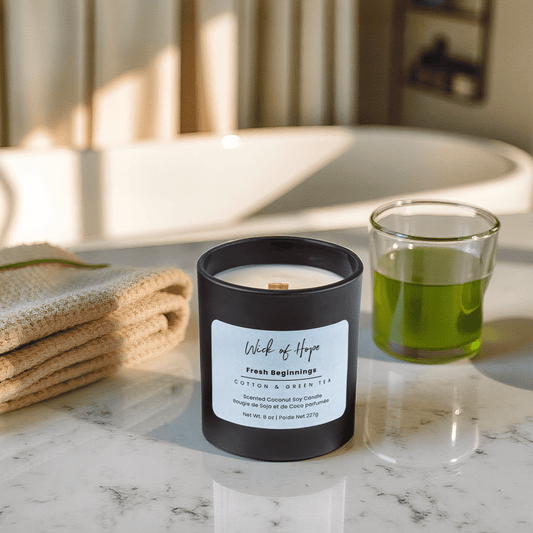 Fresh Beginnings Candle | Clean Cotton + Green Tea