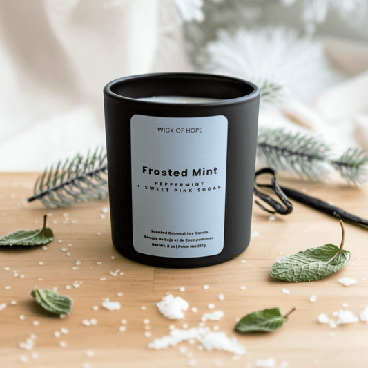 Frosted Mint Candle | Peppermint + Vanilla
