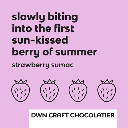 strawberry sumac chocolate bar