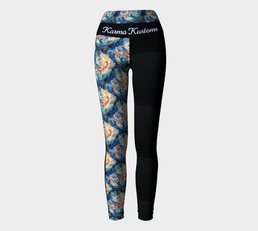 Karma Kustoms Koi Flow Color-Block Yoga Leggings