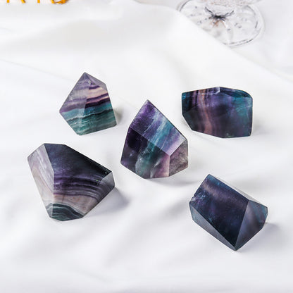 Rainbow Fluorite Polyhedron Stones and Crystals