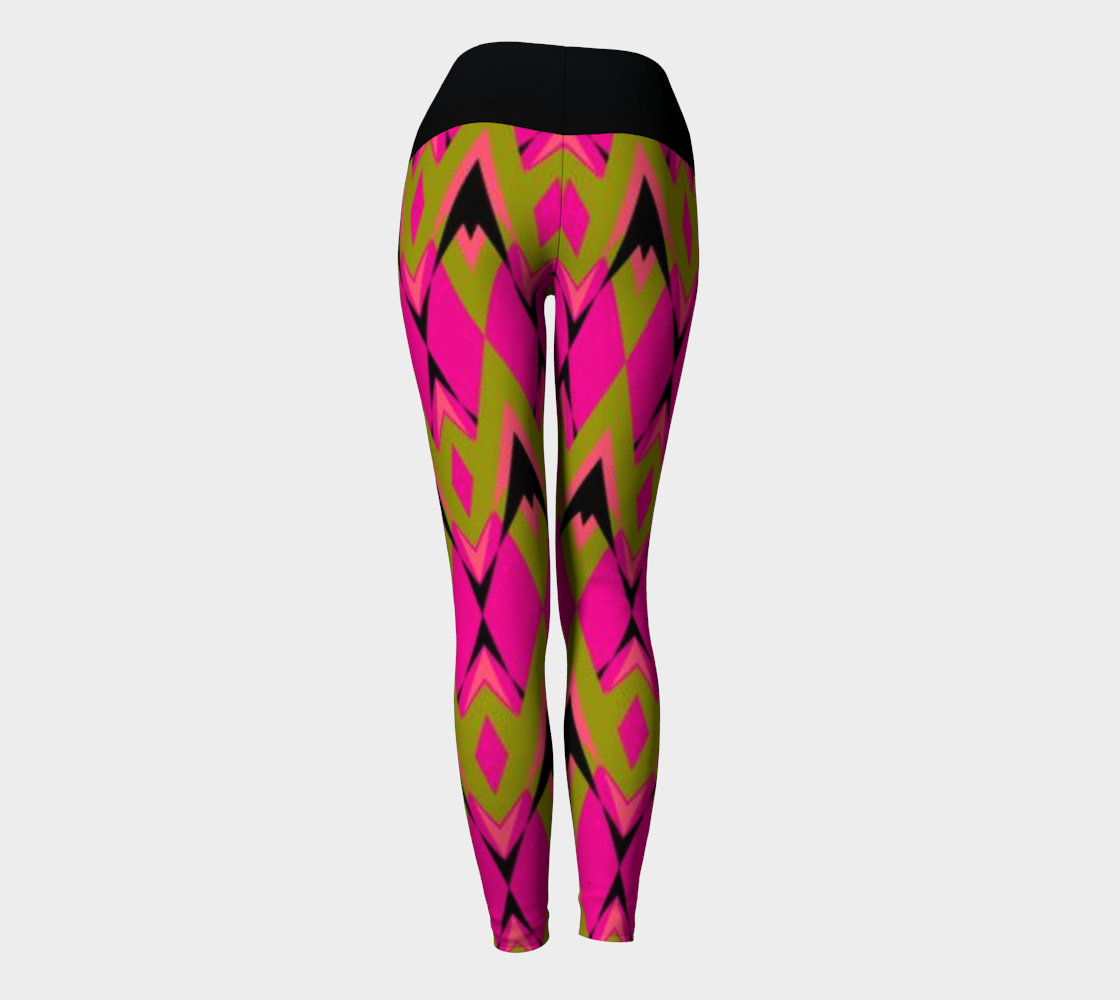 Karma Kustoms Pink Pop Deco Yoga Leggings