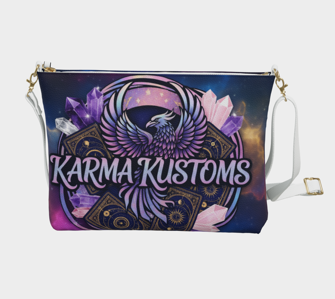 Karma Kustoms Logo Vegan Leather Crossbody Purse