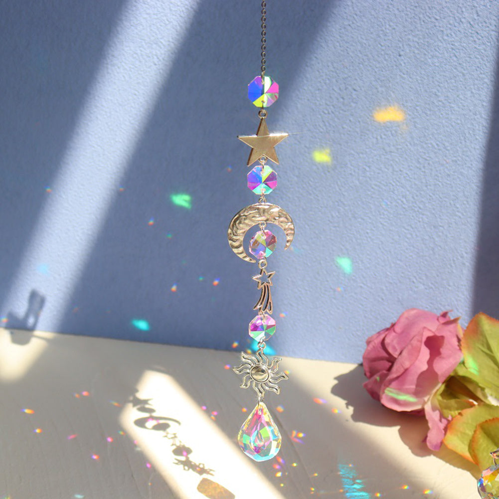 Sun And Moon Crystal Prism Rainbow Sun Catcher