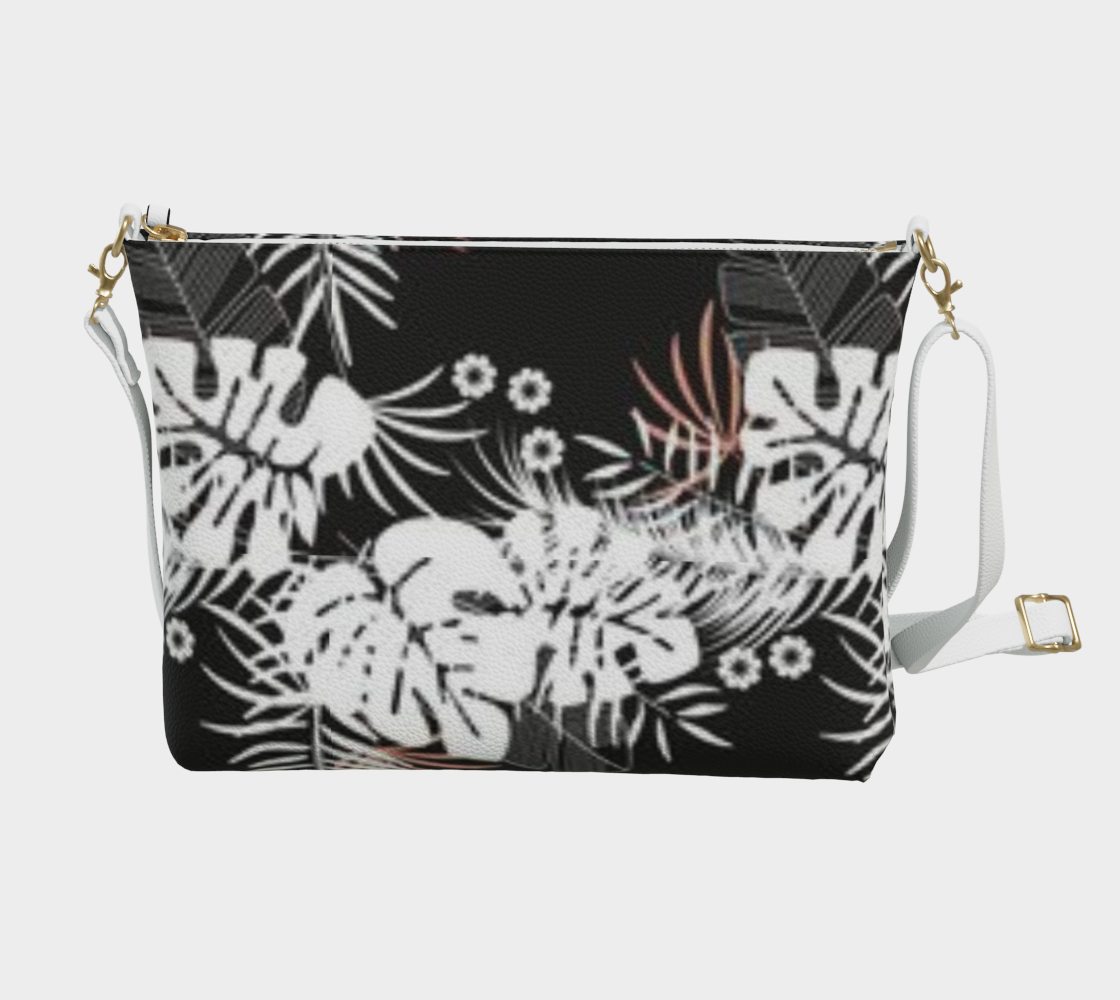 Karma Kustoms-Vegan Leather-Crossbody Purse-Hibiscus