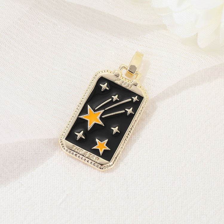 European And American Tarot Card Pendant