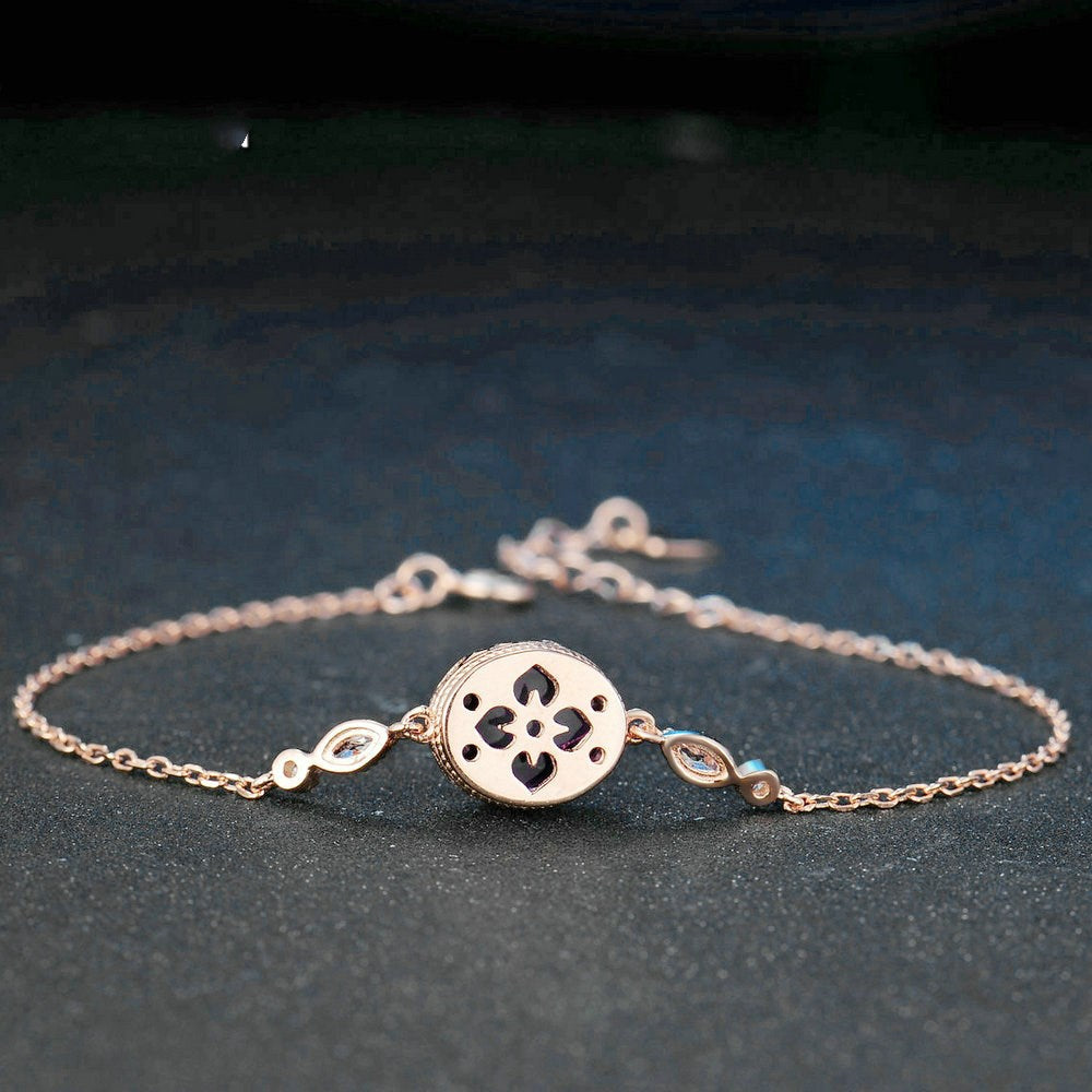 Amethyst rose gold bracelet