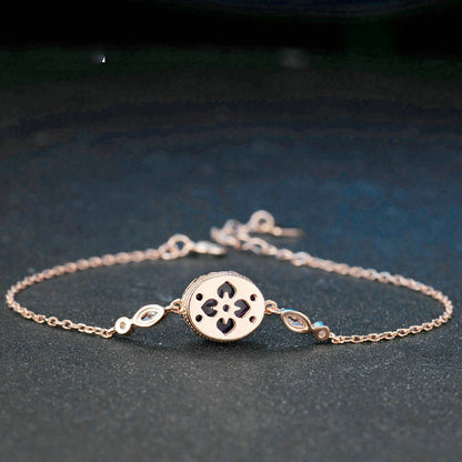 Amethyst rose gold bracelet