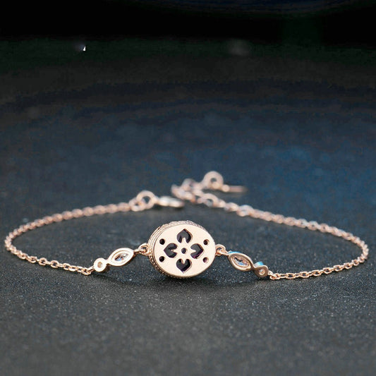 Amethyst rose gold bracelet