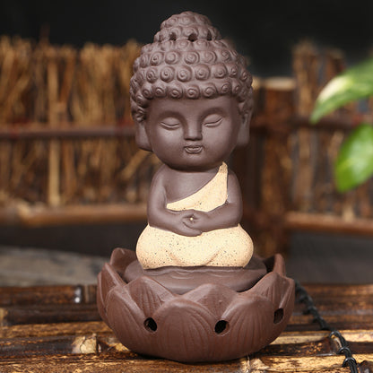 Buddha Sitting On a Lotus Flower Incense Holder