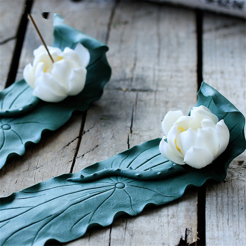 Ceramic Lotus Incense Holder
