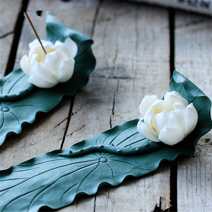 Ceramic Lotus Incense Holder