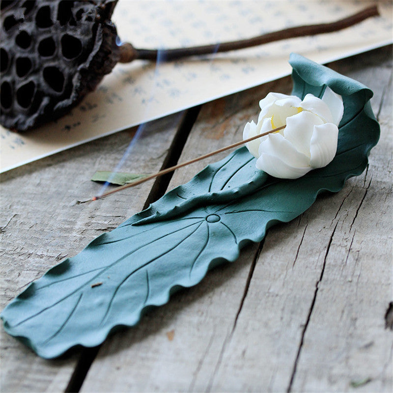 Ceramic Lotus Incense Holder