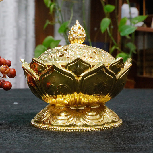 Antique Lotus Incense Holder