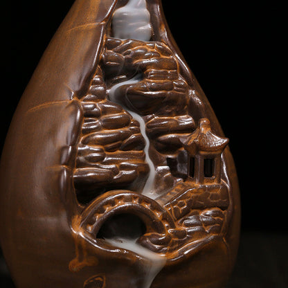 Tower Mountain Stream Back Flow Incense Holder