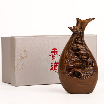 Tower Mountain Stream Back Flow Incense Holder