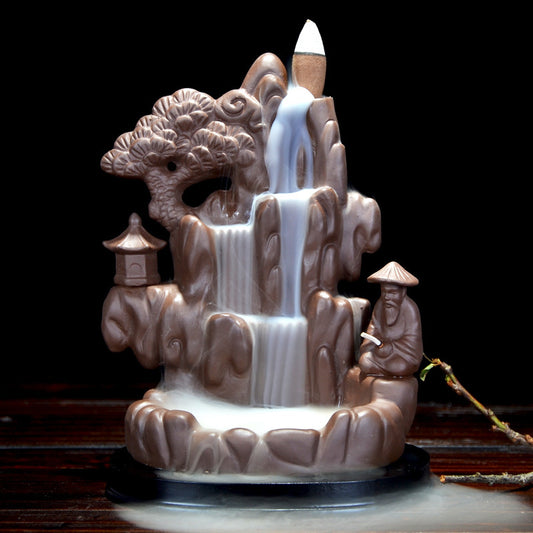 Zisha Mountain and Flowing Water Back Flow Incense Holder