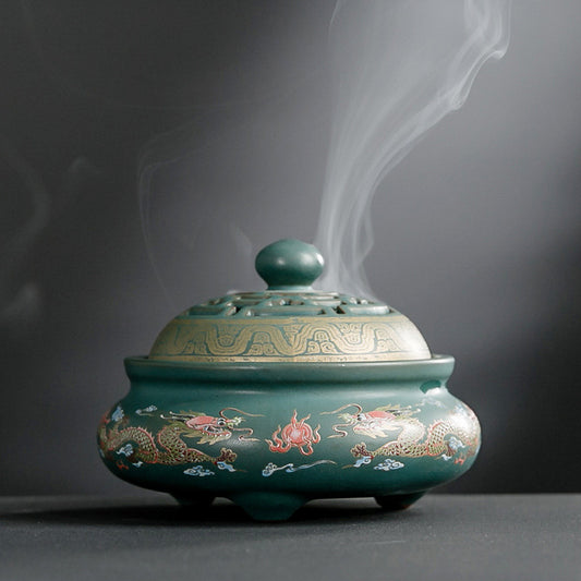 Ceramic Cloisonne Incense Holder