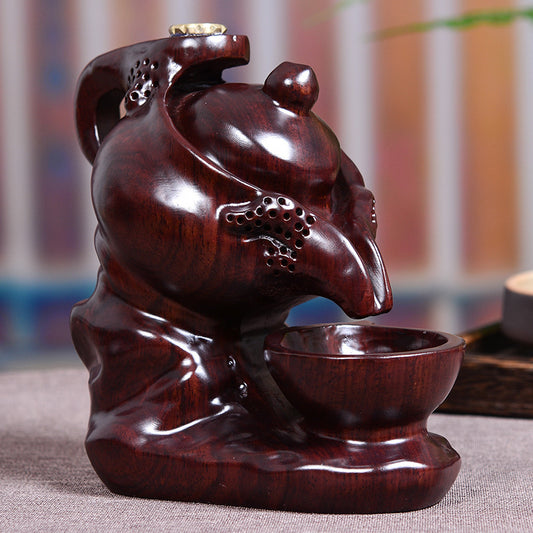 Glossy Teapot Back Flow Incense Holder