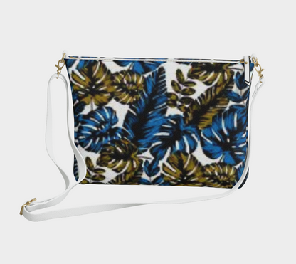 Karma Kustoms-Vegan Leather-Crossbody Purse-Monstera Leafs