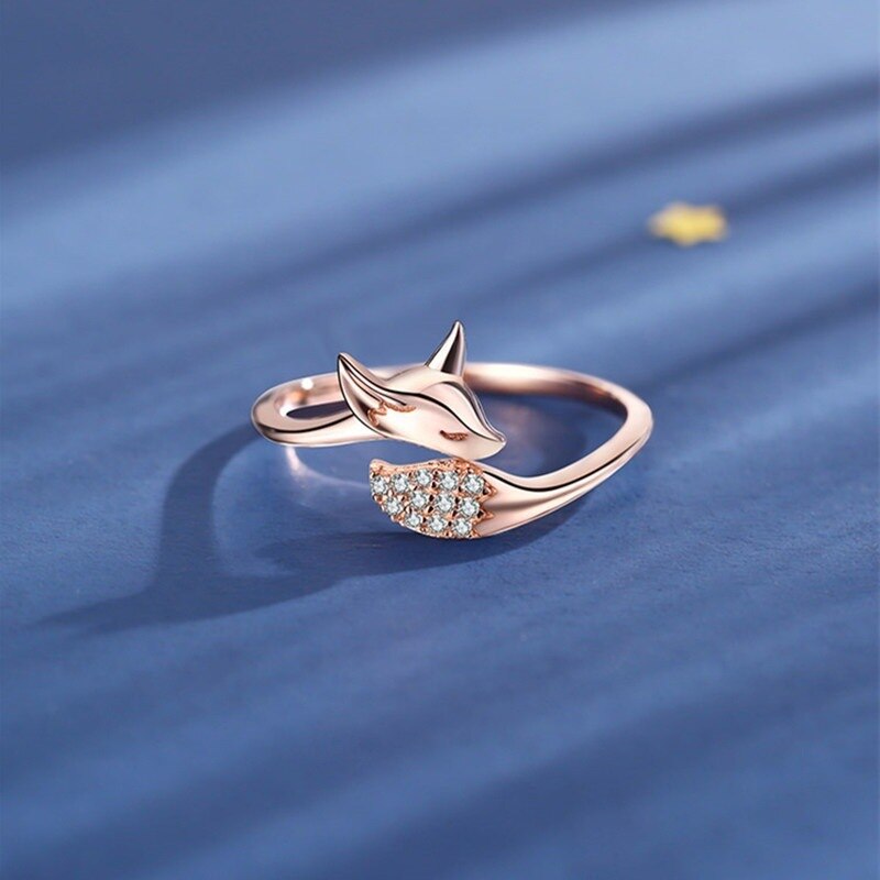 Rose Gold Fox Ring