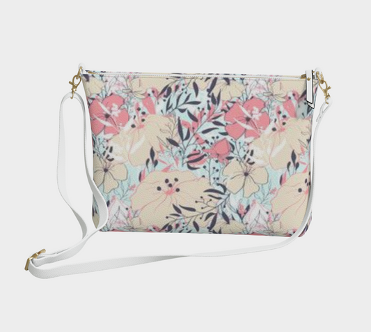 Karma Kustoms-Vegan Leather-Crossbody Purse-Vintage Flowers