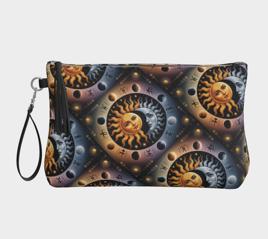 Karma Kustoms Solar Eclipse Vegan Leather Makeup Bag