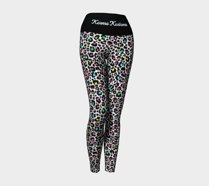 Karma Kustoms Neon Leopard Print Yoga Leggings