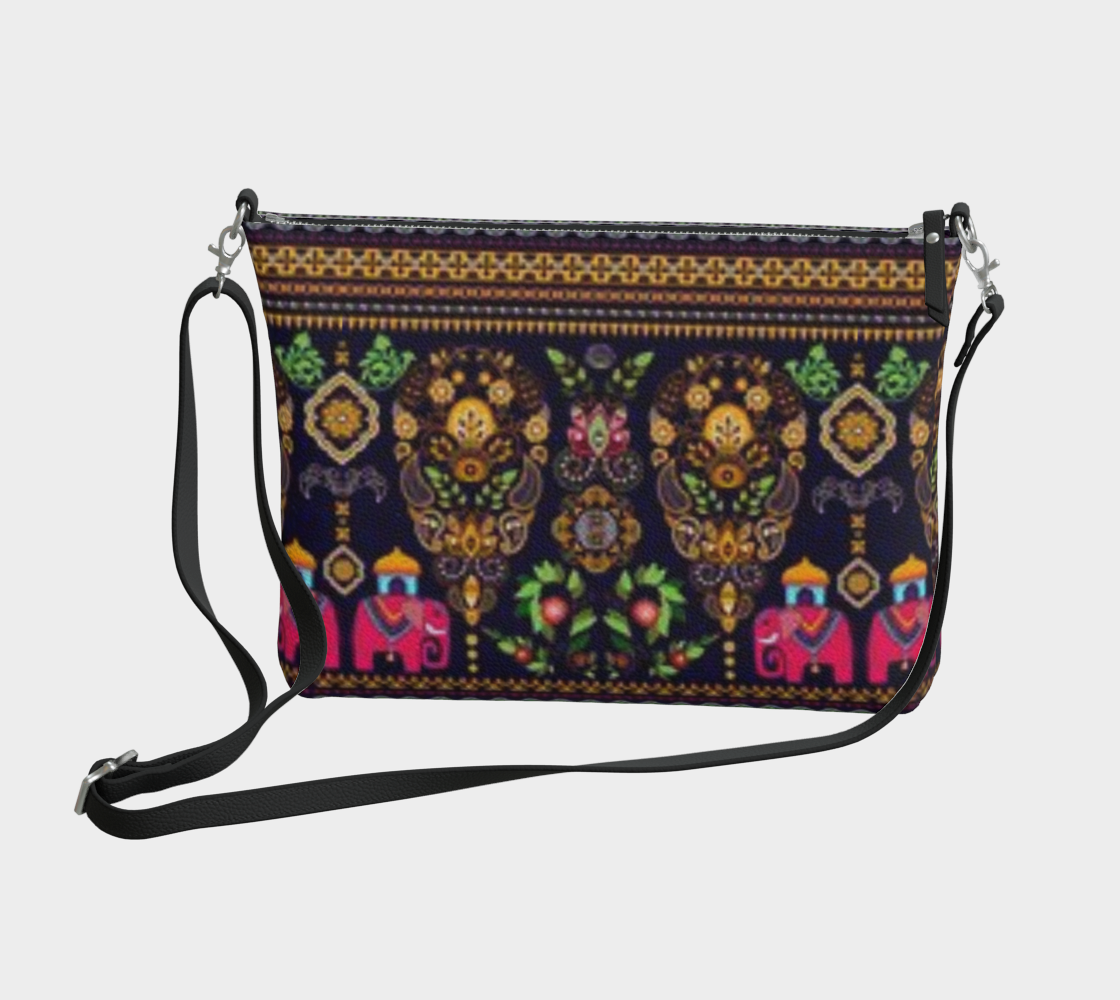 Karma Kustoms-Vegan Leather-Crossbody Purse-Elephants Of India