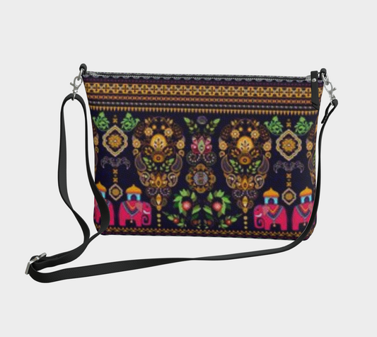 Karma Kustoms-Vegan Leather-Crossbody Purse-Elephants Of India