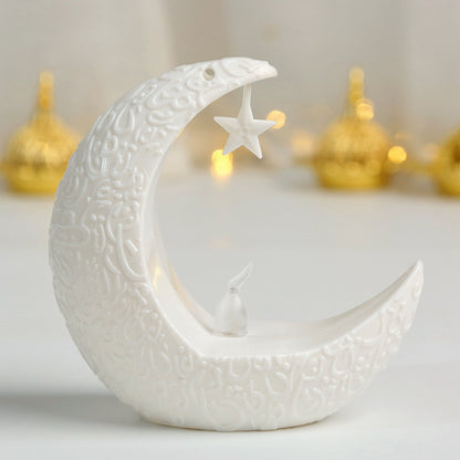 Star & Moon Candlestick Arabian Lantern Electric