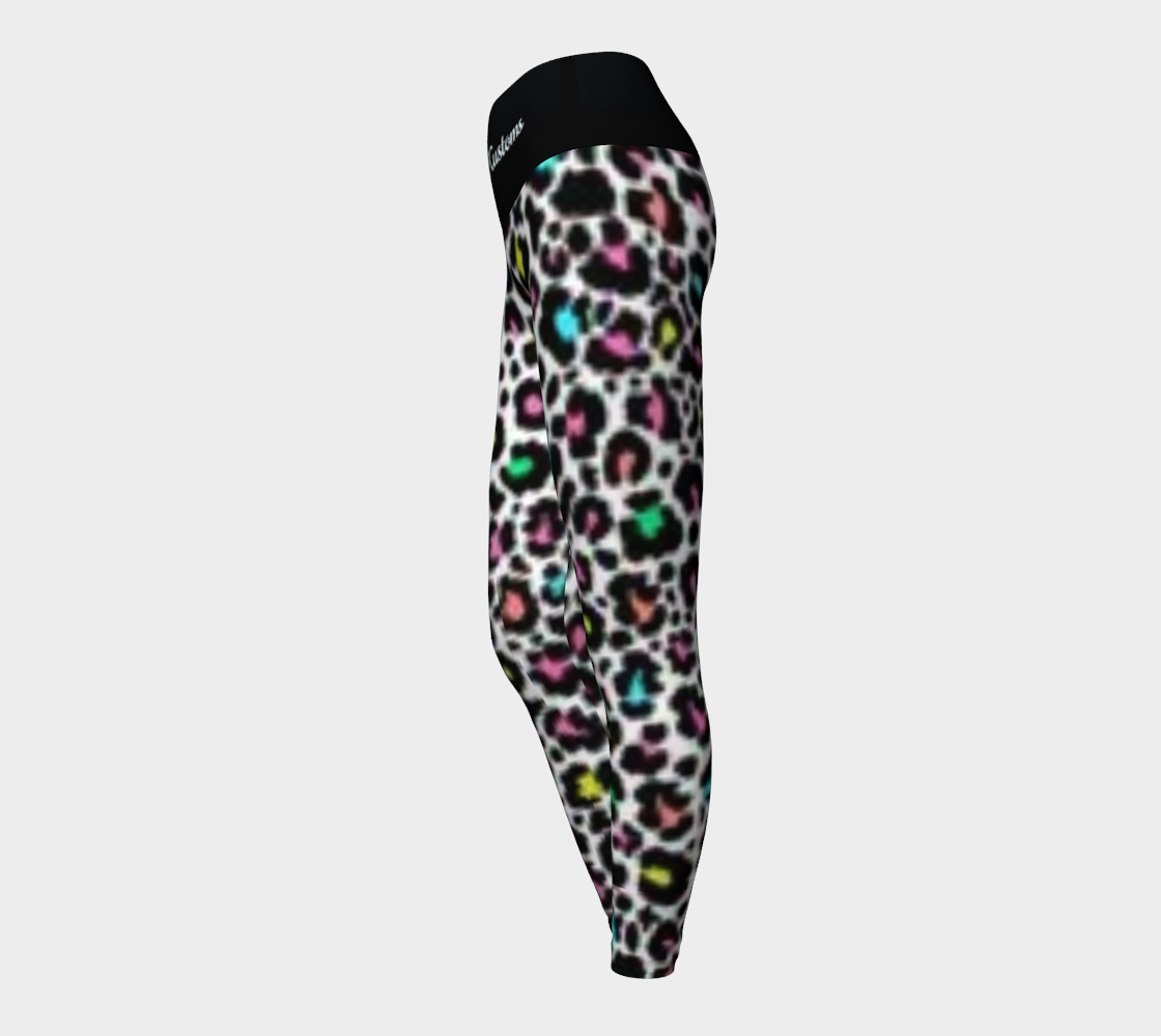 Karma Kustoms Neon Leopard Print Yoga Leggings
