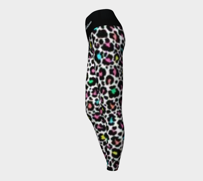 Karma Kustoms Neon Leopard Print Yoga Leggings