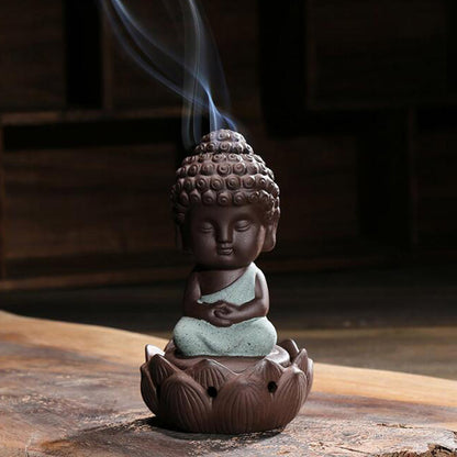 Buddha Sitting On a Lotus Flower Incense Holder