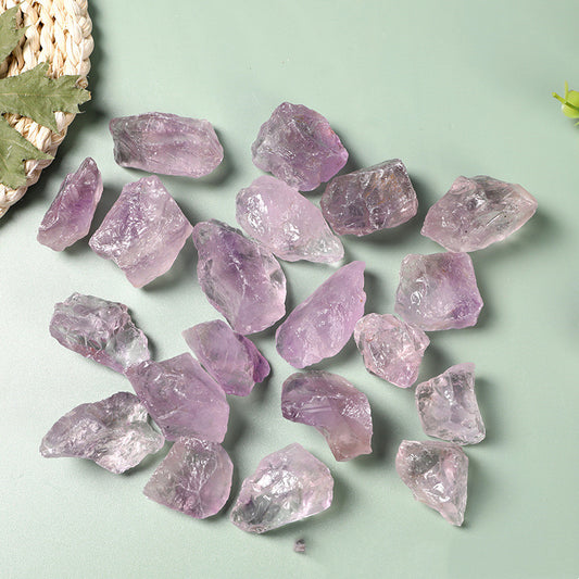 Natural Light Amethyst Rough Stone