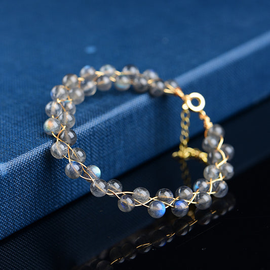 Natural Moonstone Bracelet In 14k Gold